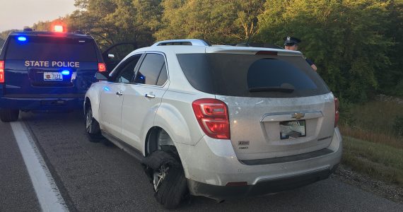 Michigan State Trooper saves the life of a man who was ahving a stroke while driving on the highway