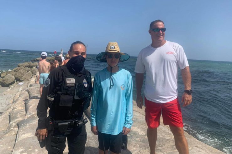 Teen notices man in ocean struggling in current, saves his life