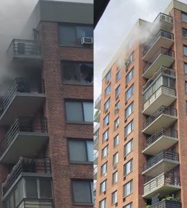 New York City Firefighters performed a rare, but heroic Roof Rope Rescue to save the life of woman trapped by an apartment fire.