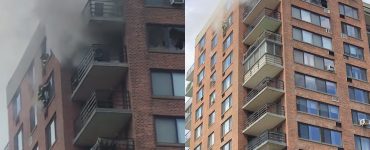 New York City Firefighters performed a rare, but heroic Roof Rope Rescue to save the life of woman trapped by an apartment fire.