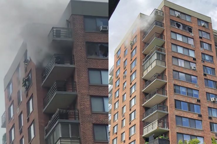 New York City Firefighters performed a rare, but heroic Roof Rope Rescue to save the life of woman trapped by an apartment fire.