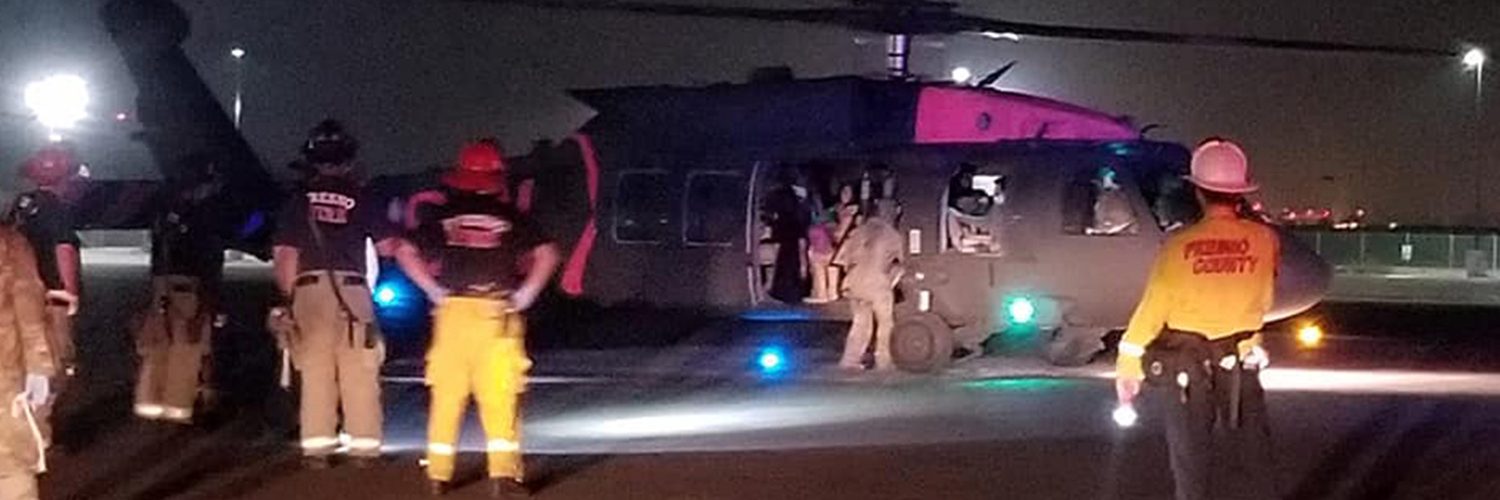 The California National Guard is credited with saving the lives of 200 people who were trapped Saturday night by the Creek Valley fire.