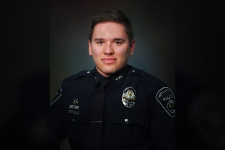 A West Lafayette police officer received a life saving award after he saved the life of a man who was suffering from a gunshot wound.